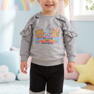 Blingy Follow the Rainbow Girls Set – Grey