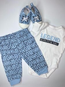 Baby Blue Romper Set for Boys