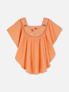 Orange Poncho Frock