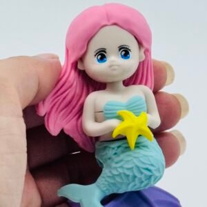 Pink Haired Mermaid Eraser